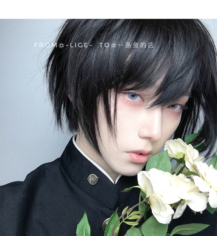 コスプレ ウィッグ かわいい 前髪 男装 ロリータ かつら ショートヘア 黒髪 韓国 465 Sweetly