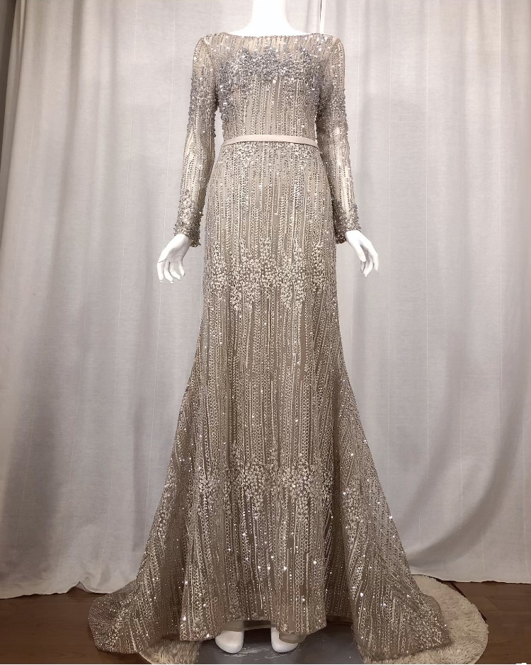 Mocha 長袖ドレス ラインストーン フランス輸入 Dressmm