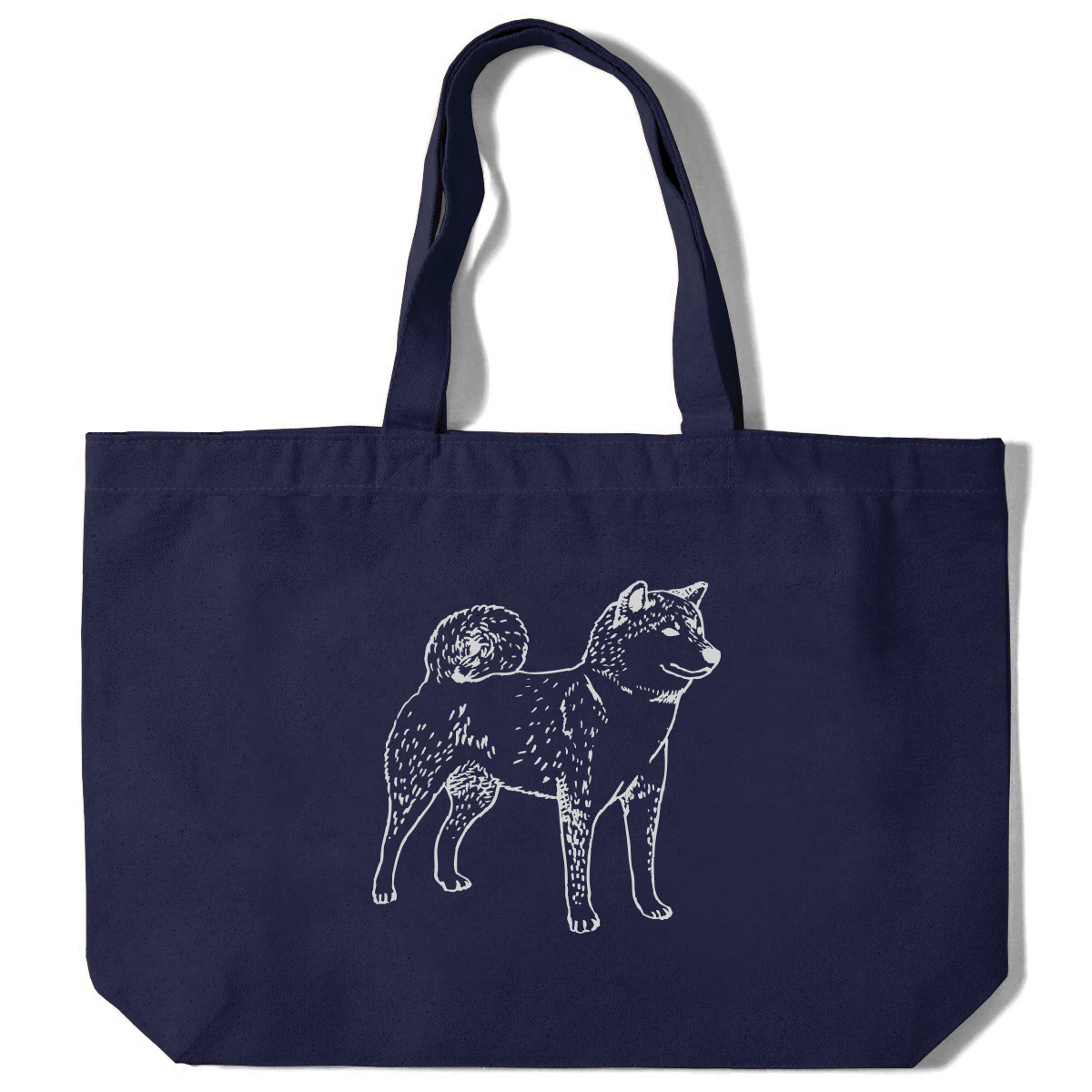 Ameno 柴犬トートバッグ 大 ネイビー Toiro Department トイロデパートメント