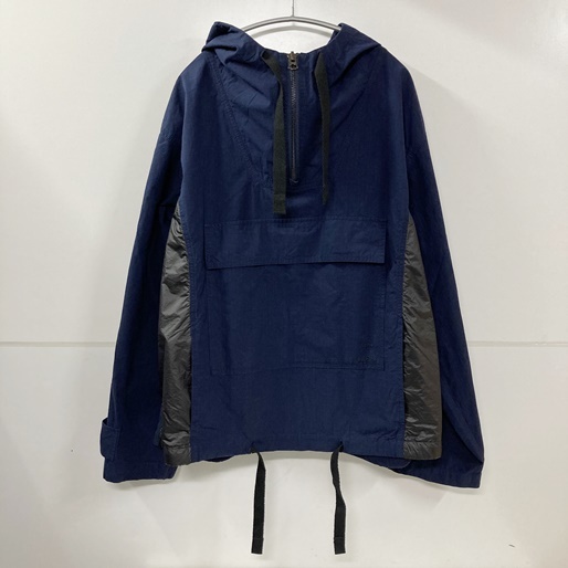 Acne Studios アクネ ストゥディオズ 19aw アノラックパーカー ハーフジップ ロゴ刺繍 ネイビー 50 表参道t01 ブランド古着brooch