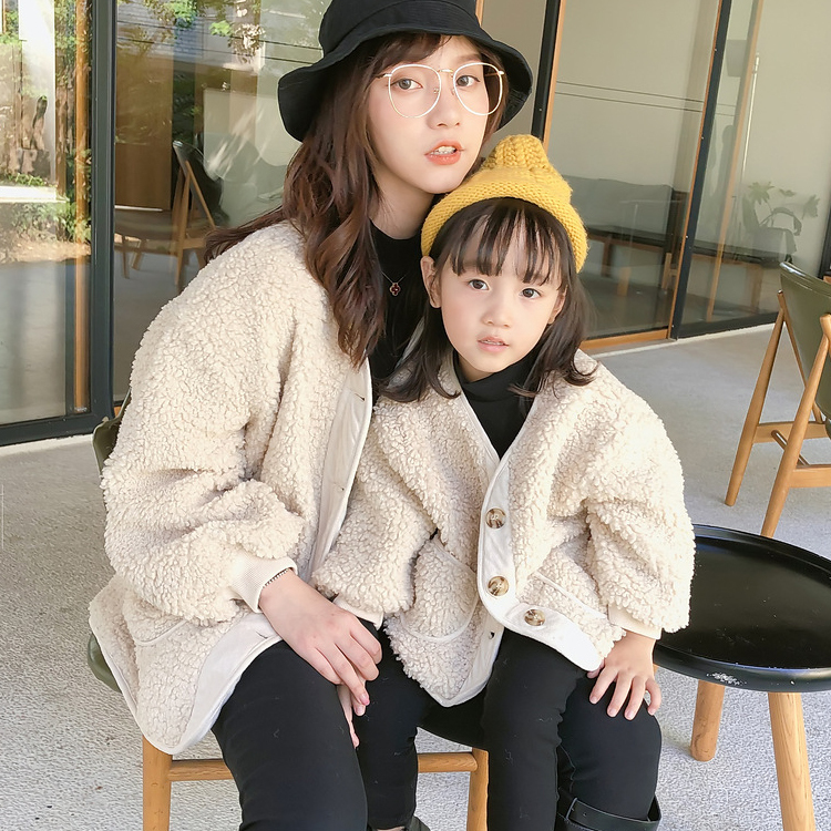 ボア ジャケット コート ママ ブルゾン 親子 ペアルック 韓国服 レディース Q Toworld キュートワールド 子供服 メール便は何点でも送料の合計は280円