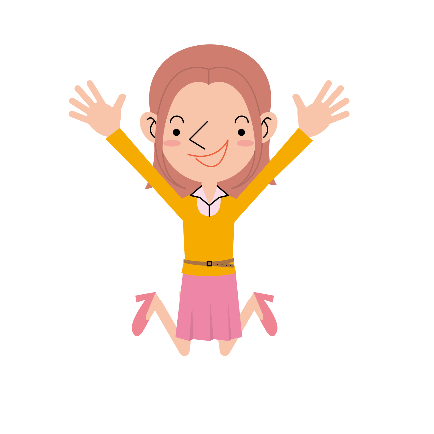 無料イラスト素材 私服女性の表情 ポーズいろいろ 8sukeの人物イラスト屋 かわいいベクター素材のダウンロード販売