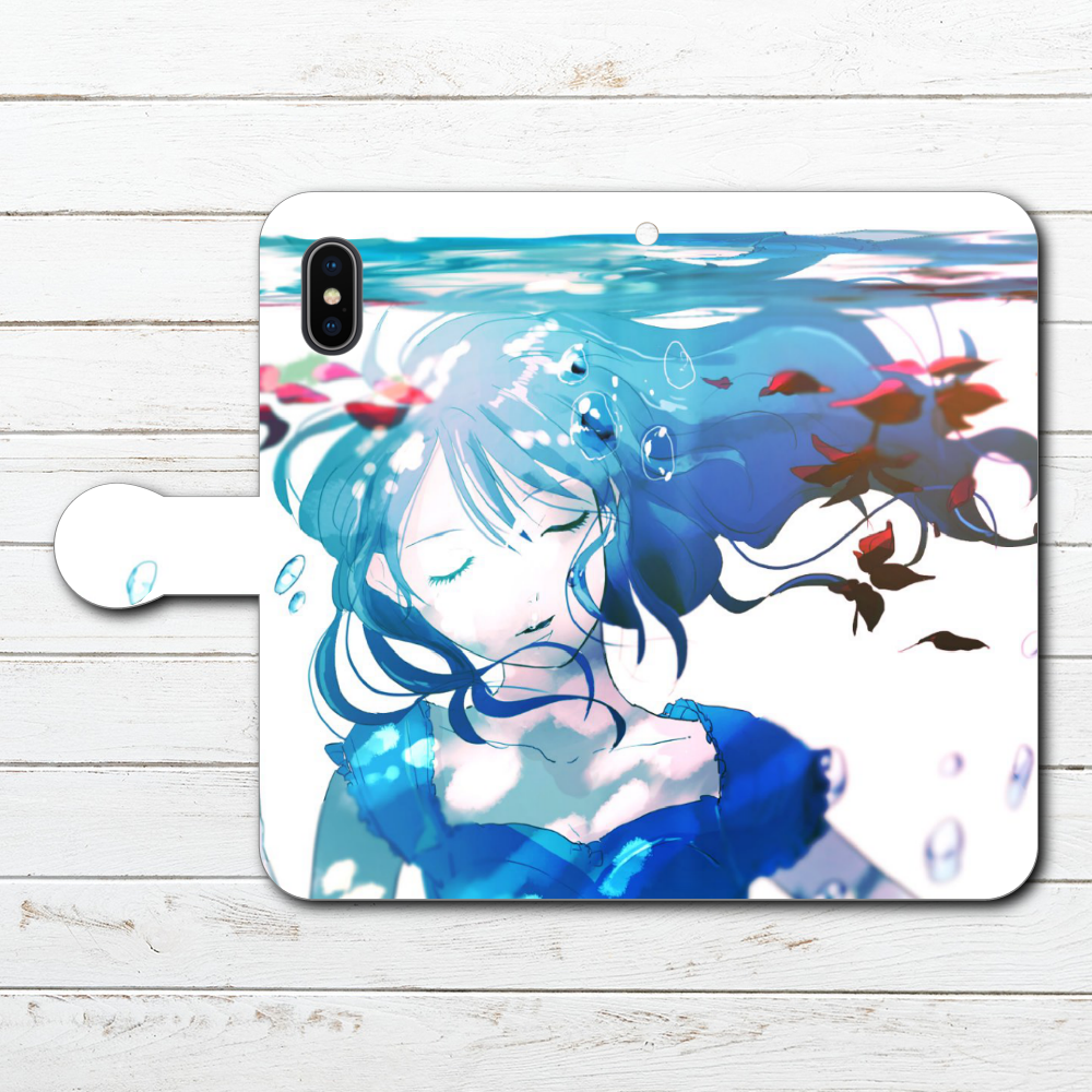 Iphoneケース スマホケース 手帳型 全機種対応 おしゃれ イラスト 女の子 Arrows Iphonexs X Xperia Iphone5 6 6s 7 8 ケース ノスタルジー アニメ柄 イラストレーター 絵師 クリエイター 個性的 Android アンドロイド ケース タイトル 水泡に帰す 作 アンナ Iphone