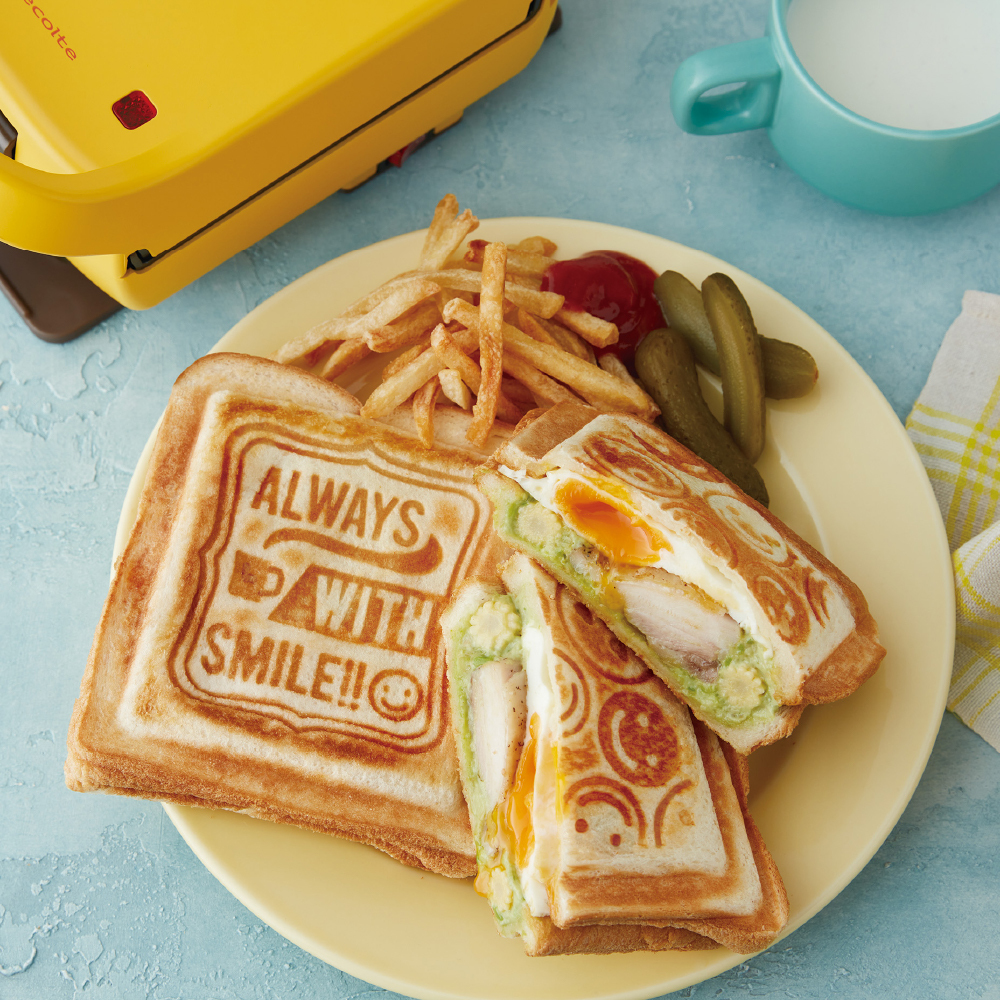 レコルト プレスサンドメーカー プラッド スマイルイエロー Rps 2 Sye レコルト公式オンラインショップ