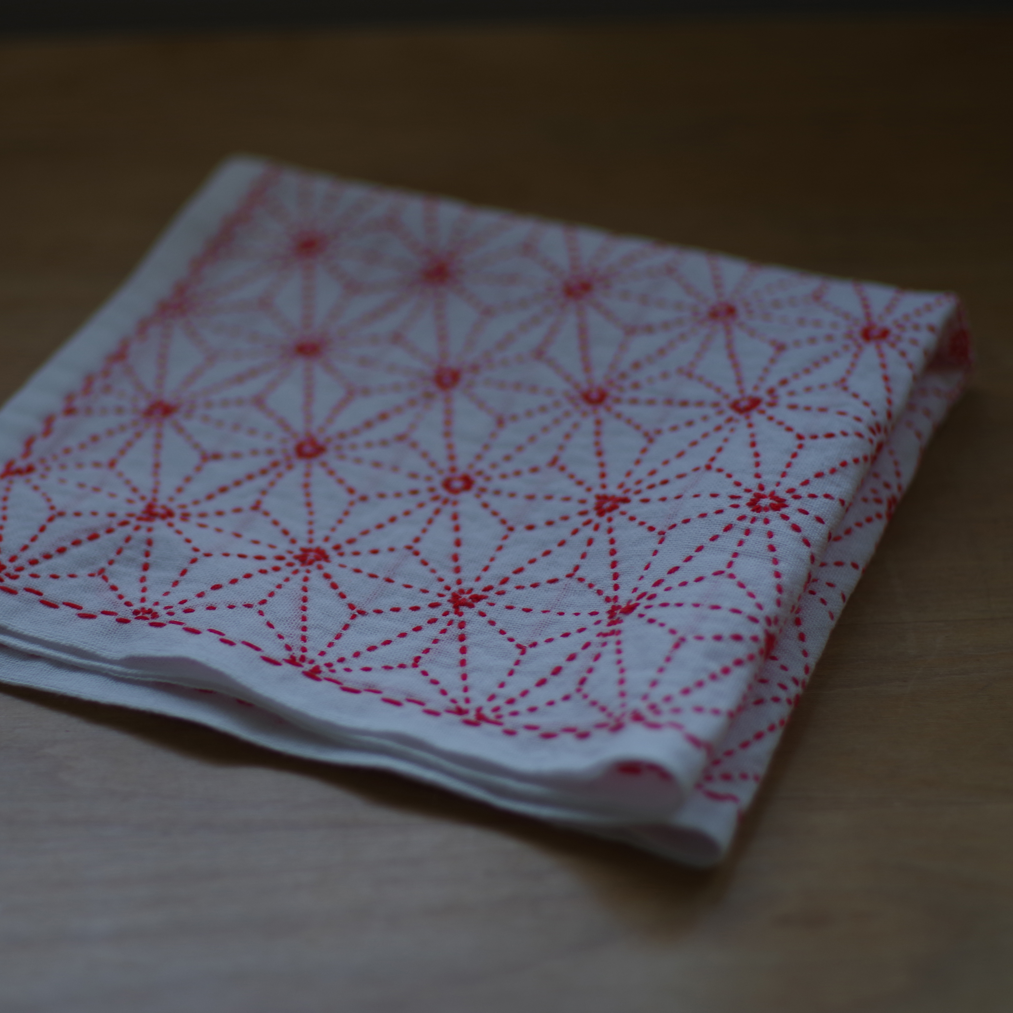 刺し子ふきん 麻の葉 布こもの種