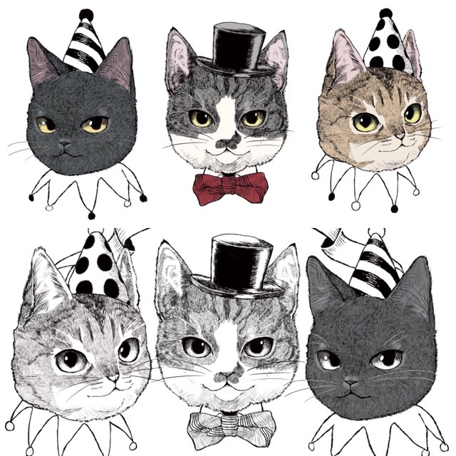 送料無料 受注生産 納期7 10日 Hana Circus Original 猫 ワンポイント ｔシャツ はちわれ 黒猫 キジトラから選べます 猫のサーカス団と個性派ファッション Hana Circus