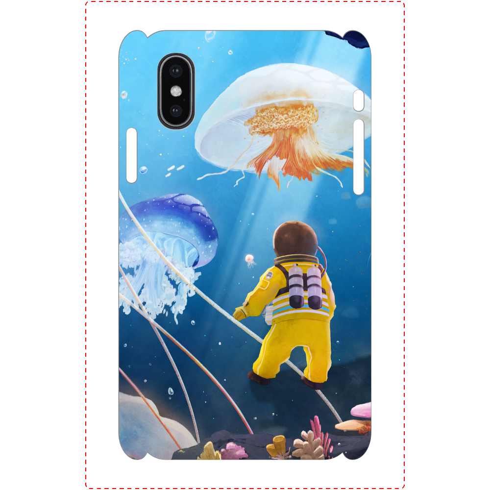 Iphoneケース スマホケース イラスト 動物 おしゃれ 海 クラゲ Iphonexs X Iphone5 6 6s 7 8 個性的 人気 イラストレーター クリエイター 絵師 Android アンドロイド ケース タイトル くらげの海 作 星宮あき Iphoneケース Tシャツ メンズ スマホケース レディース