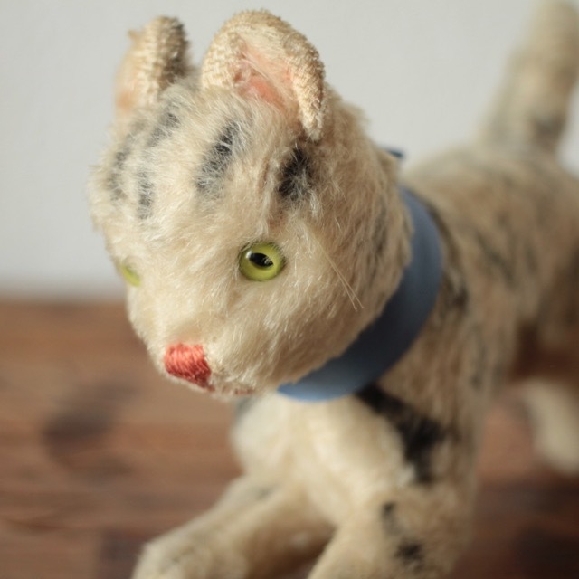 訳ありセール格安) アンティーク シュタイフ Tabby ネコ:☆圧倒的高