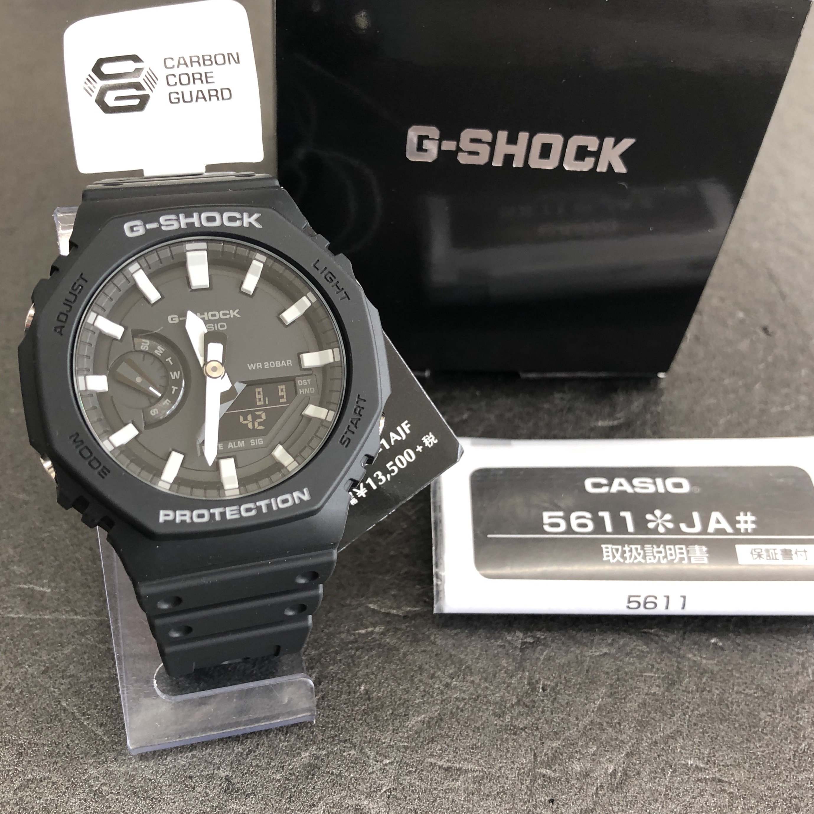 G Shock 腕時計 Ga 2100 1ajf カーボンコアガード ブラック アナログ デジタル カシオ ジーショック正規品 栗田時計店