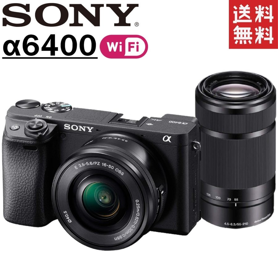 ソニー Sony A6400 Ilce 6400y ダブルレンズキット ブラック ミラーレス 一眼レフ カメラ レンズ 中古 Camerart Base店