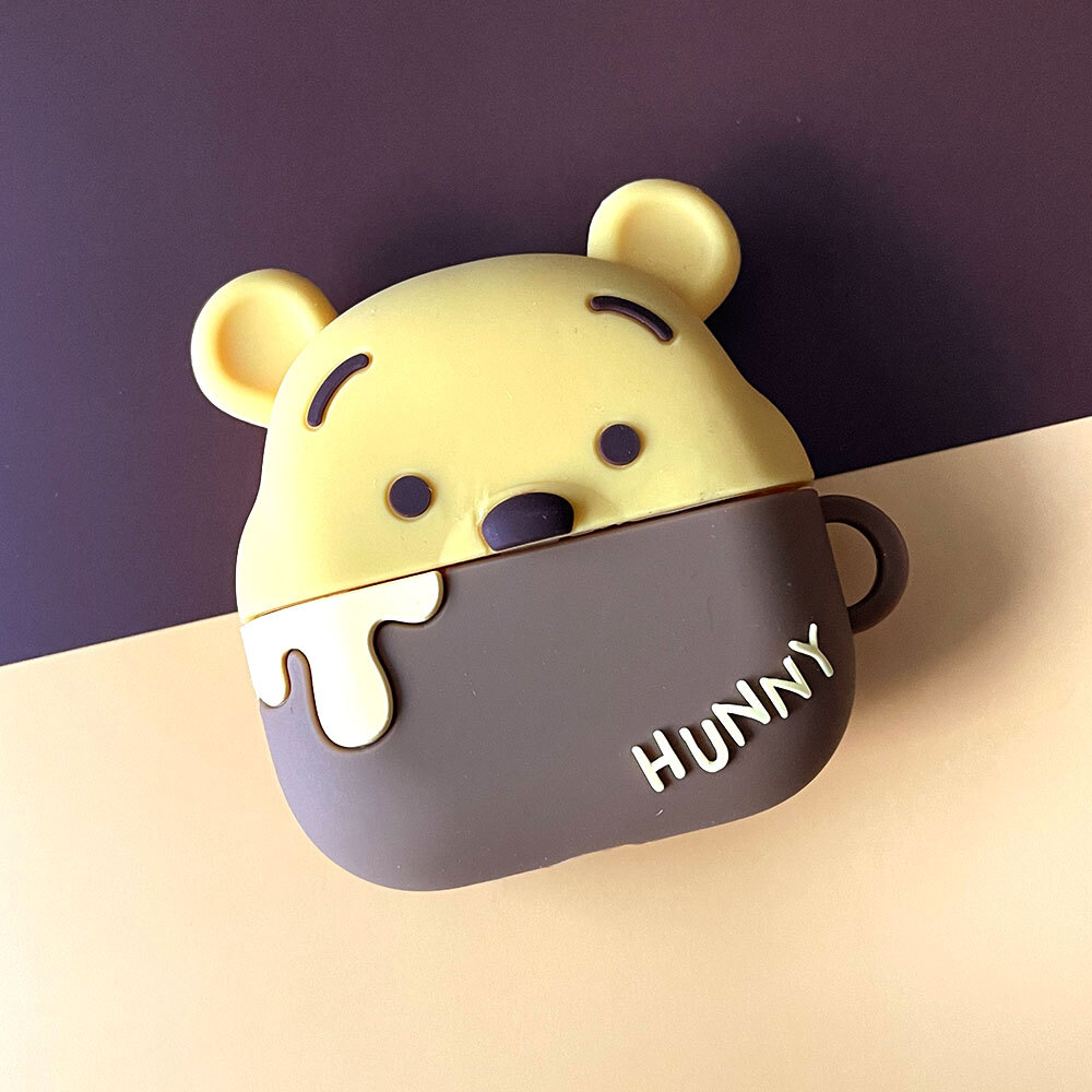 ディズニー Airpods Proケース シリコン くまのプーさん Pooh Disney Hunny 蜂蜜 はちみつ Usagi Case ウサギケース 韓国iphoneケース通販