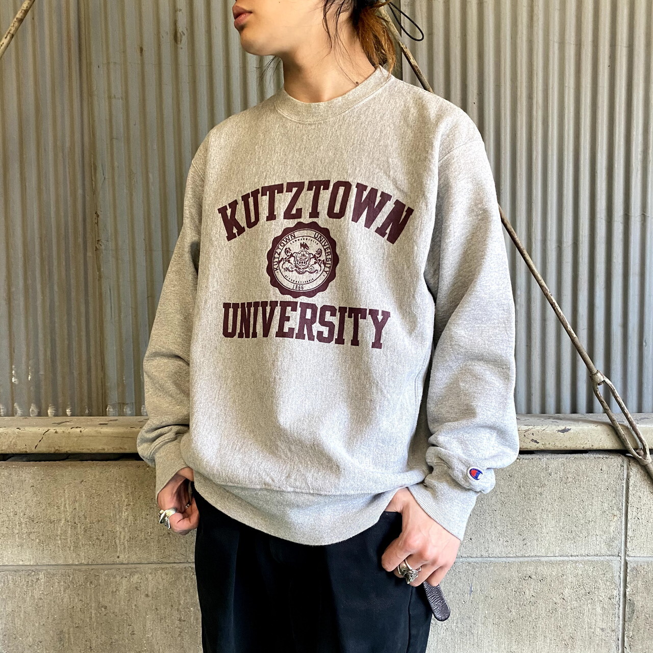 チャンピオン リバースウィーブ カレッジプリント スウェット メンズl 古着 Champion Reverse Weave トレーナー グレー スウェット Cave 古着屋 公式 古着通販サイト チャンピオン リバースウィーブ カレッジプリント スウェット メンズl 古着 Champion Reverse Weave トレーナー グレー スウェット Cave 古着屋 公式 古着通販サイト