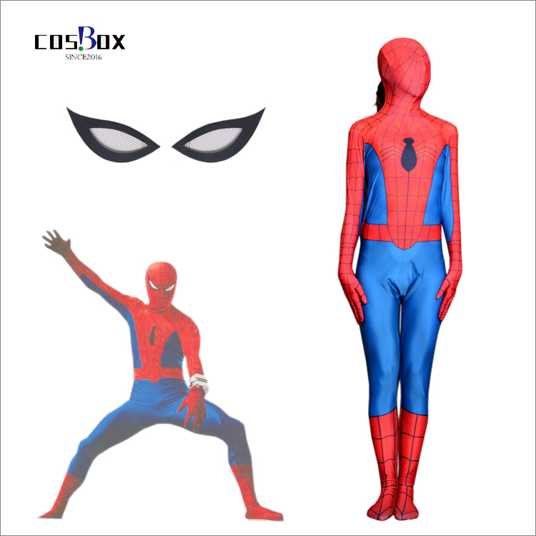 全身タイツ レンズ 東映版 スパイダーマン スーツ 男女兼用 Spider Man ゼンタイ Cosplay 伸縮 コスチューム オーダーメイド Cosbox