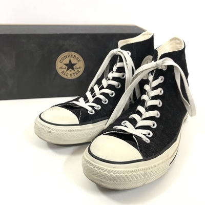 Converse コンバース コーデュロイハイカットスニーカー ブラック 26 5cm 表参道t02 ブランド古着brooch