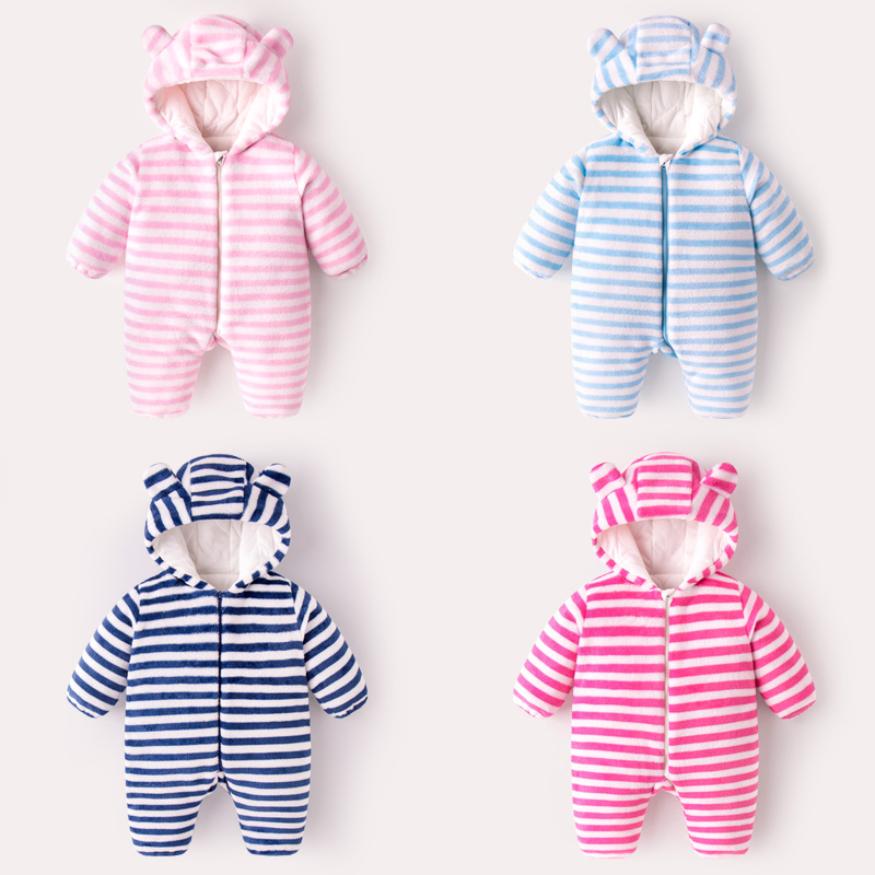生まれた赤ちゃんの服秋と冬の赤ちゃんの暖かさ肥厚女性外出幼児幼児冬ロンパースメンズ冬の服 Duduベイビー Mixlily Shop A11