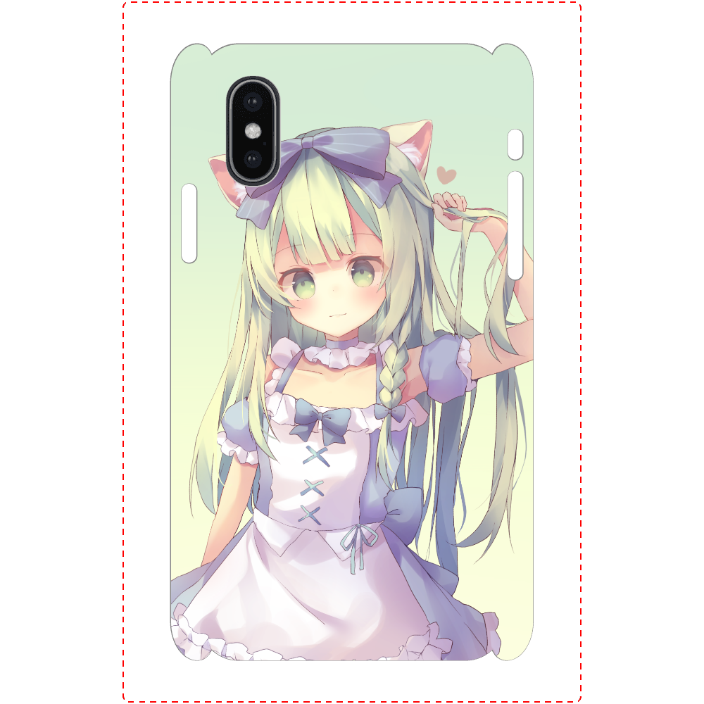 Iphoneケース スマホケース イラスト 女の子 可愛い かわいい おしゃれ Iphonexs X Xperia Iphone5 6 6s 7 8 ロリっ娘 人気 イラストレーター クリエイター 絵師 個性的 Android アンドロイド ケース タイトル ねこみみロングヘア 作 つるせ Iphoneケース T