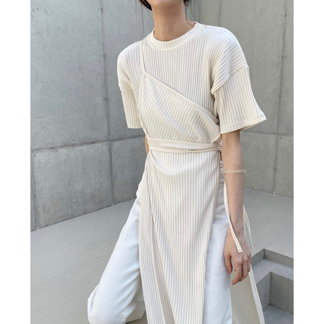ニットデザインリブキャミワンピース B696 Erimcloset