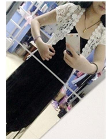 レース編み ボレロ M 白 ショート丈 プチボレロ 小さくてかわいいボレロ サマードレスと合わせて Cosmo Store