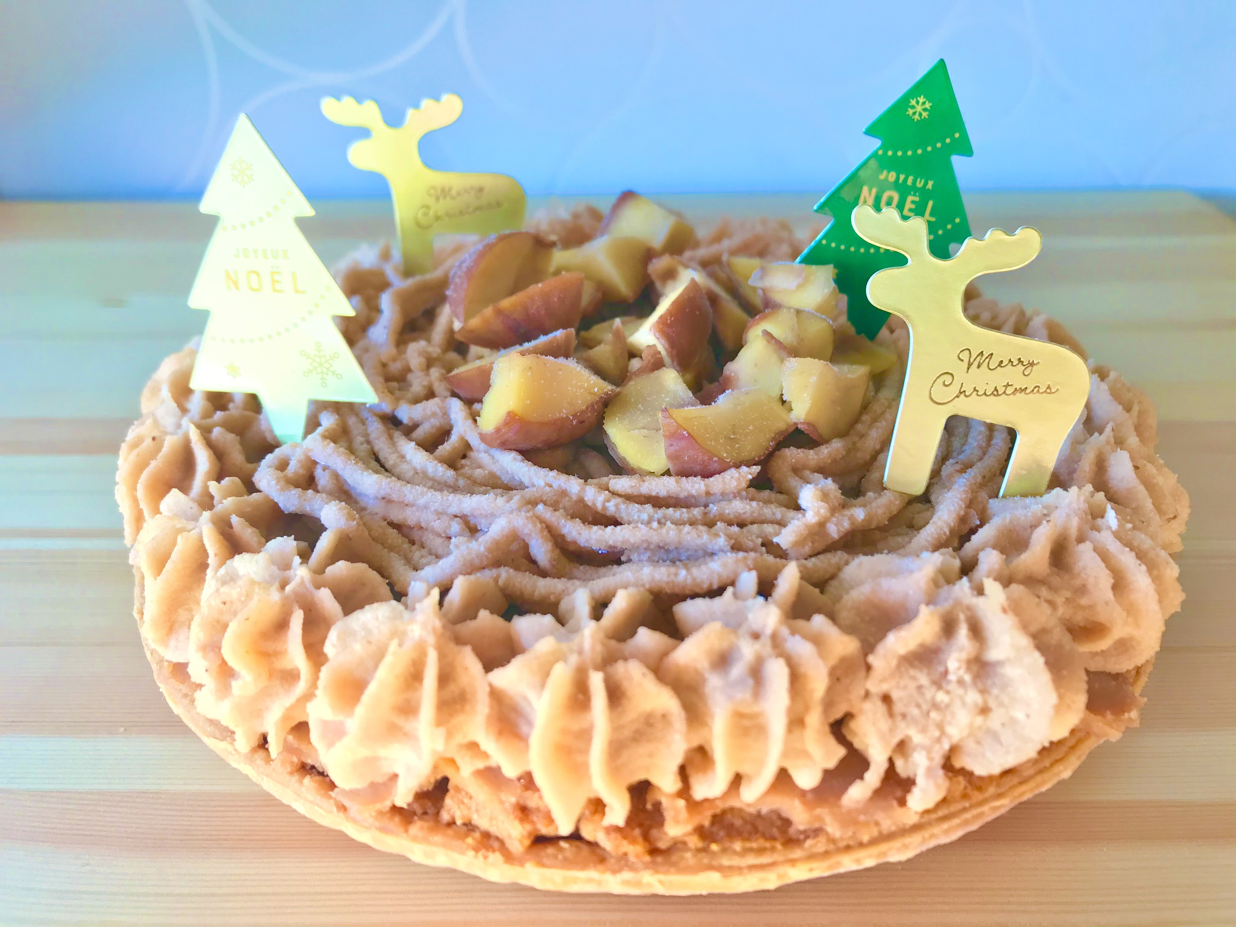 クリスマスケーキ 栗チーズタルト 15 ホール Hand Made Cake Wissh 心と体に優しいチーズケーキ ほか手作りのお菓子を南島原から