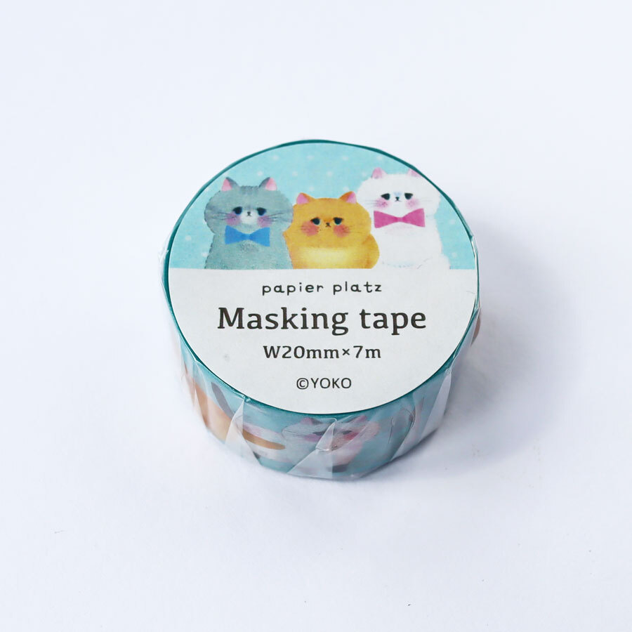 Yoko マスキングテープ 猫の集会 ブルー Hacohalu 紙雑貨 文具専門店