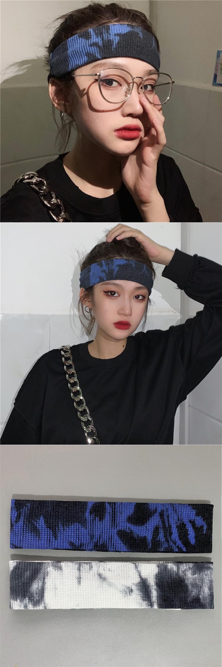 送料無料 Koreaタイダイカラーニットヘアバンド スカーフ アクセサリー メンズレディース 大人女子 レトロ ストリート ヘアアクセサリー 韓国 韓流 オルチャン K Pop アイドル ジャケット スーツ Tシャツ カーディガン ニット フーディー トレーナー