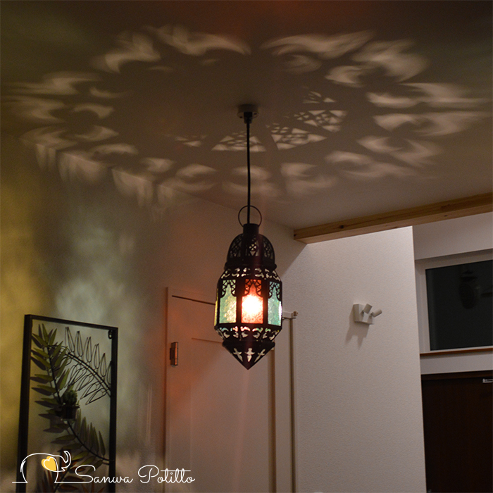 ペンダントライト O ステンドグラスライト 天井照明 豪華 ムードライト 寝室照明 間接照明 照明 リビング 玄関 O 高さ37 5cm 三和ポチット