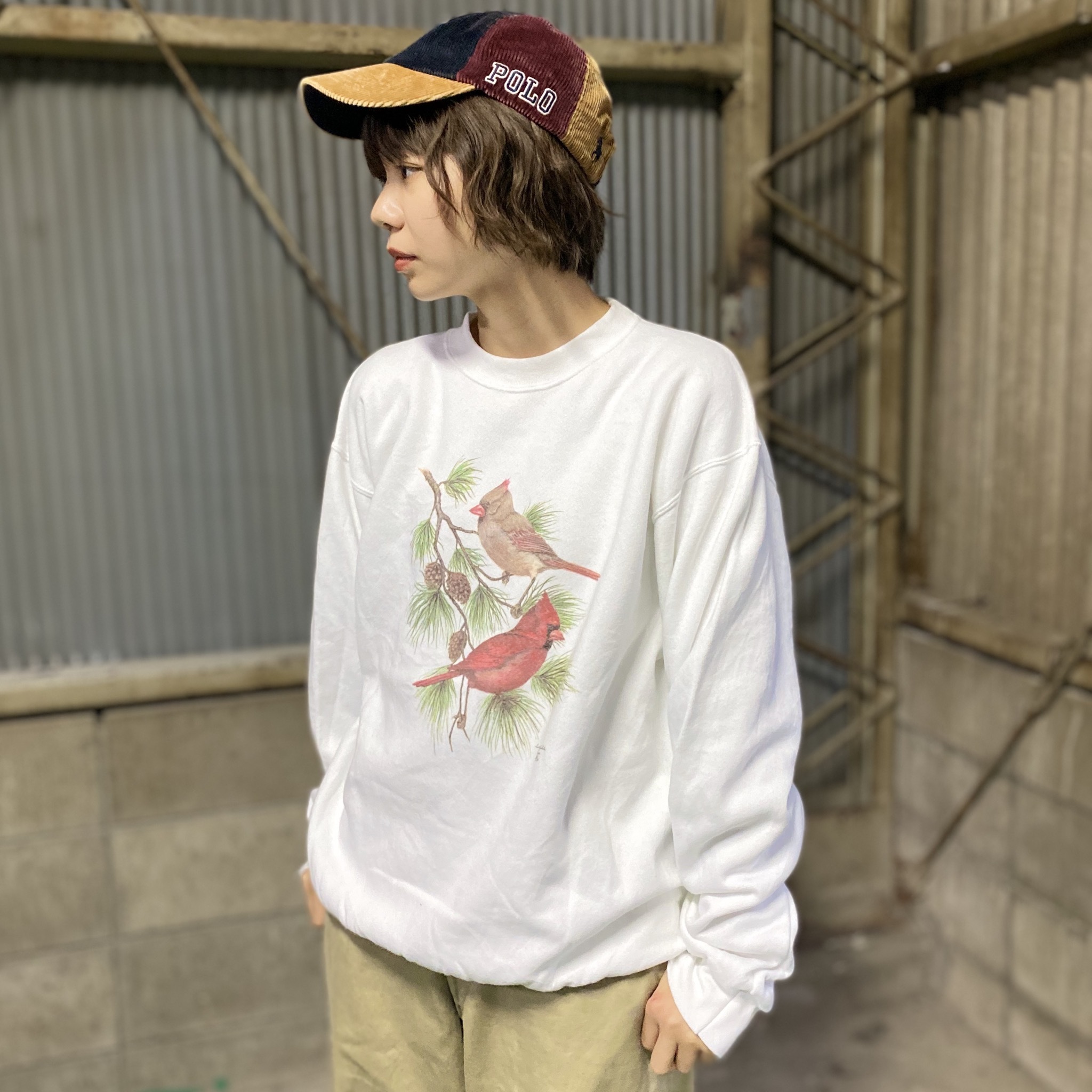 Usa製 鳥柄 花柄 アニマル プリント スウェット ホワイト 白 メンズm レディース 古着 スウェット Cave 古着屋 公式 古着通販サイト Usa製 鳥柄 花柄 アニマル プリント スウェット ホワイト 白 メンズm レディース 古着 スウェット Cave 古着屋 公式 古着通販サイト