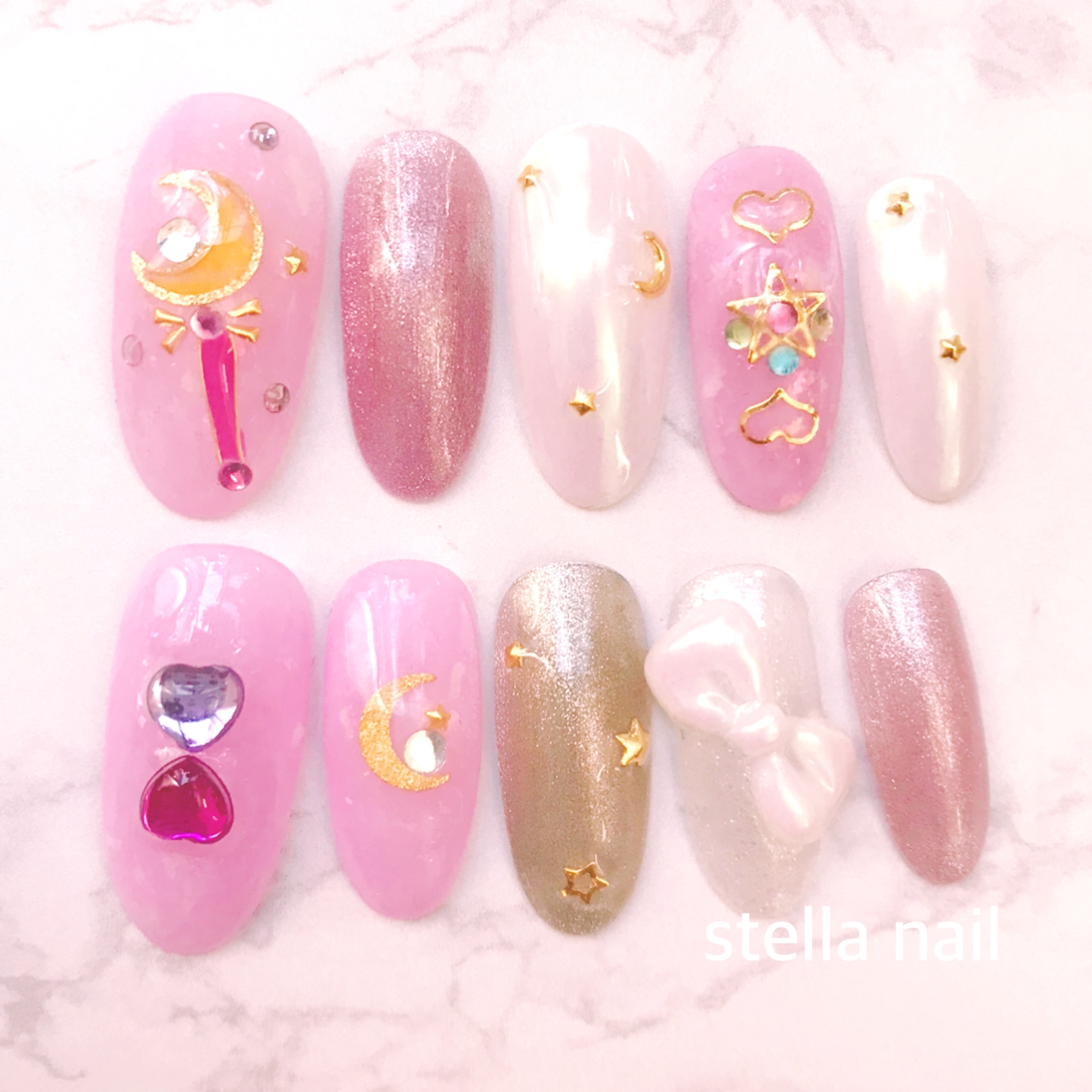 ネイルチップ セーラームーン ネイルチップ Stella Nail