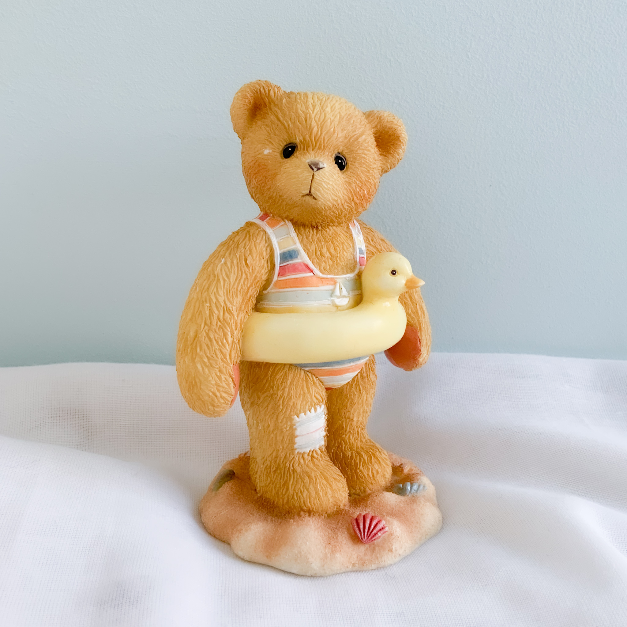 Cherished Teddies ひよこの浮き輪が可愛い水着のくま フィギュア置物 くまの輸入雑貨とハンドメイドのお店 ぬぬるす