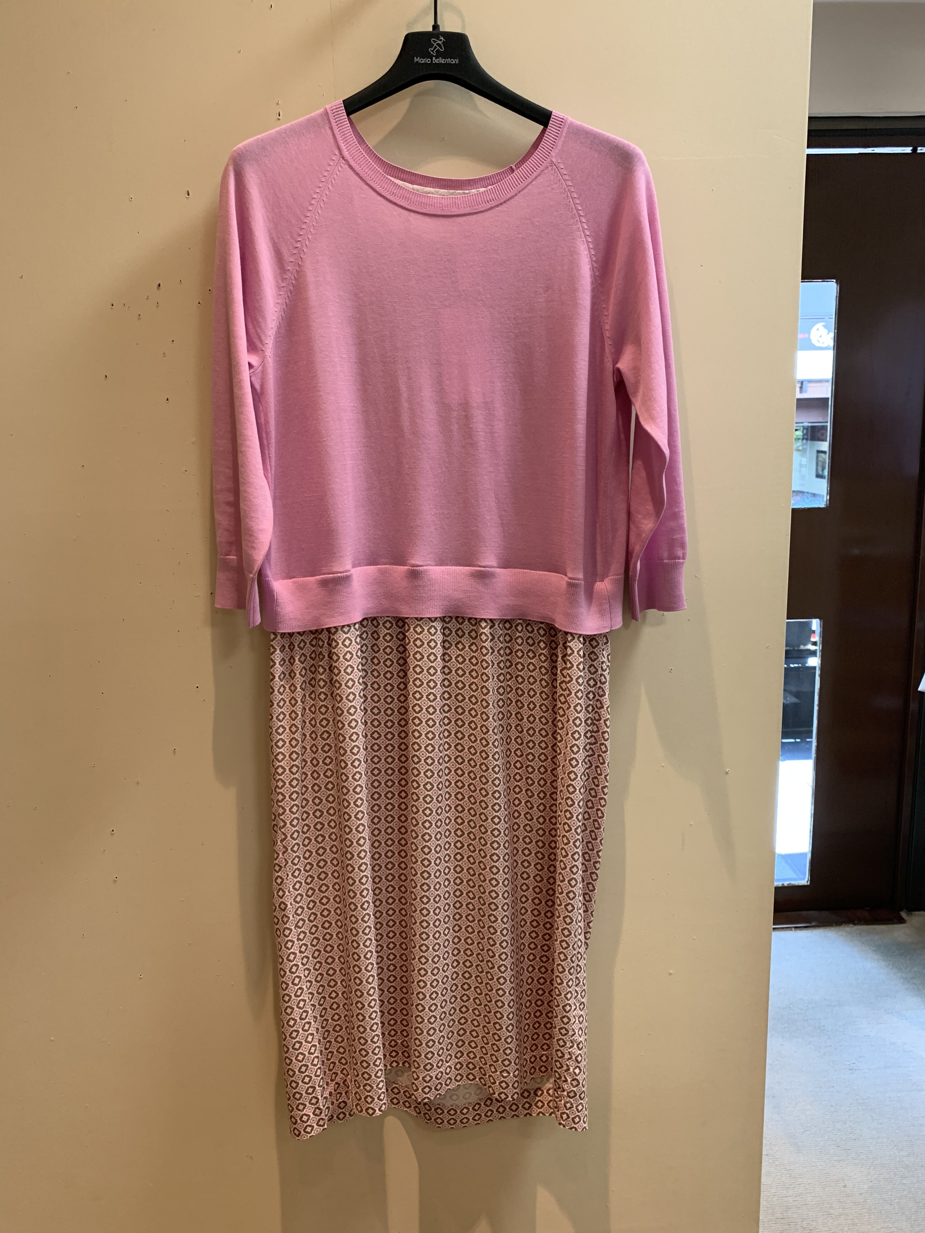 Gerry Weber ゲーリーウェーバー セーター プリントスカートワンピース 931 501 フクハラ