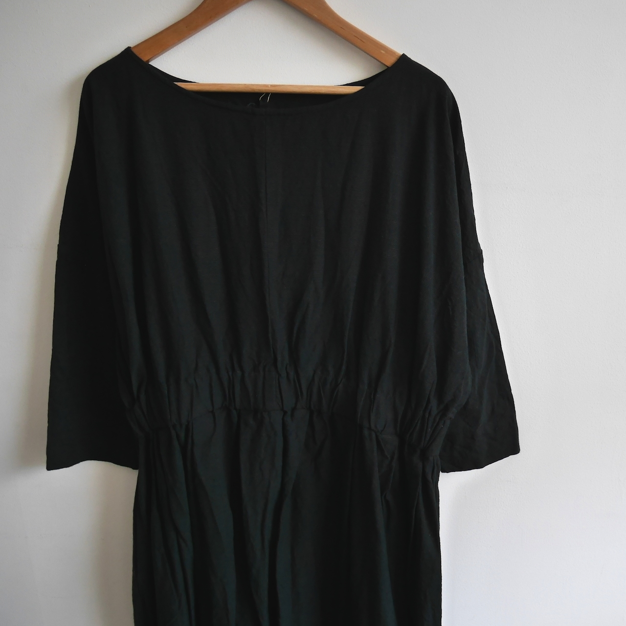 会津木綿xラインワンピース ロング丈をさらに 10cm丈 Yamma ヤンマ産業 うつわと暮らしの道具 日々花 Hibika Online