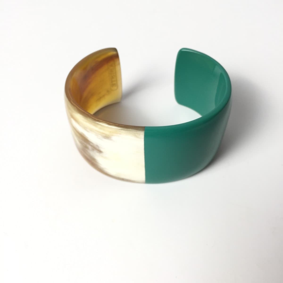 Abiste アビステ 水牛ホルン ラッカー バングル グリーン フクル ファッションブランドユーズドセレクトショップ