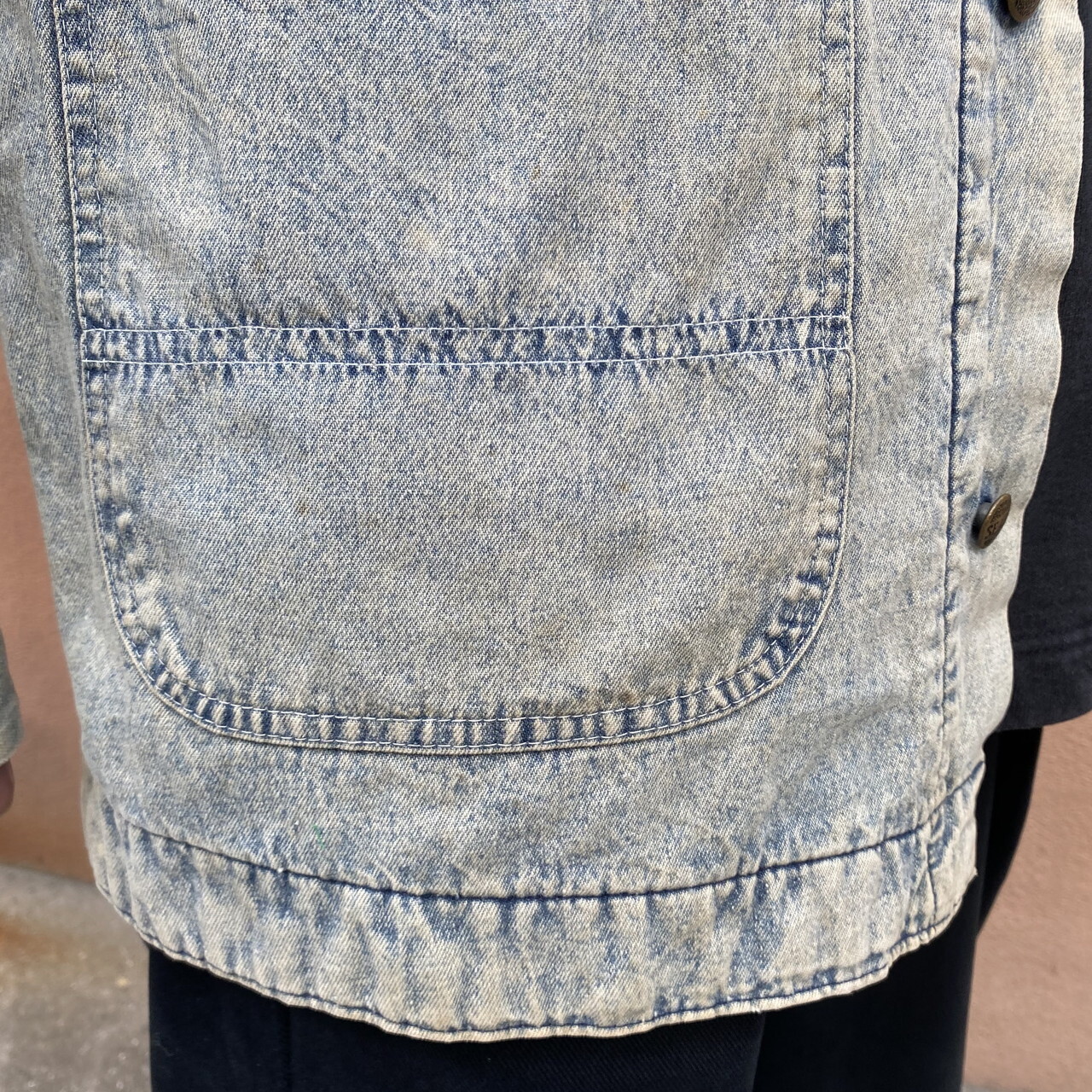 70 80年代 ビンテージ Work Leisure Sears シアーズ ケミカルウォッシュ デニムカバーオール メンズl 古着 70s 80s ヴィンテージ アイスブルー 薄色 デニムジャケット Al2109 Cave 古着屋 公式 古着通販サイト