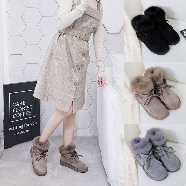 可愛い 暖かい ふわモコファー ムートンブーツ ショートブーツ Women S Cute Short Tube Thick Woolen Shoes Plus Velvet Short Snow Boots Dct Value Rave Notice バリューレイヴノーティス 韓国ファッションやハワイアンジュエリーなど海外通販