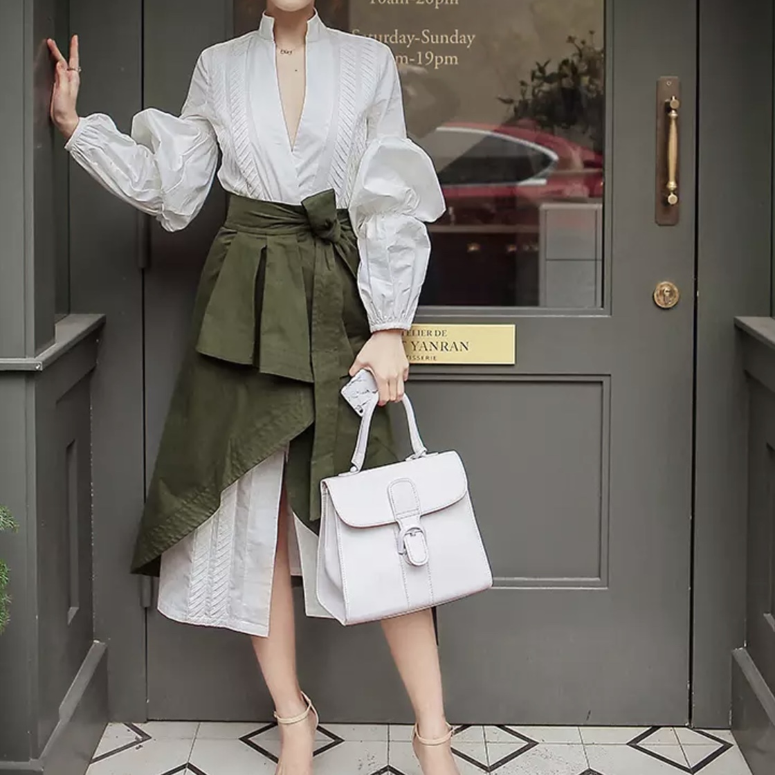 2点セット 高品質 デザインロングシャツワンピース デザインラップスカート 9style