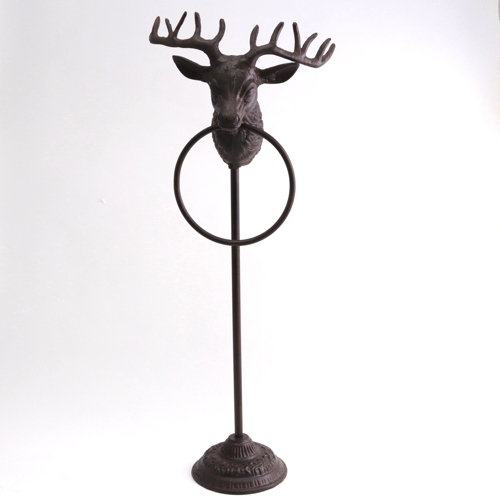 アイアン タオルハンガー スタンド トナカイ シカ おしゃれ タオル掛け アニマル 雑貨屋リエット