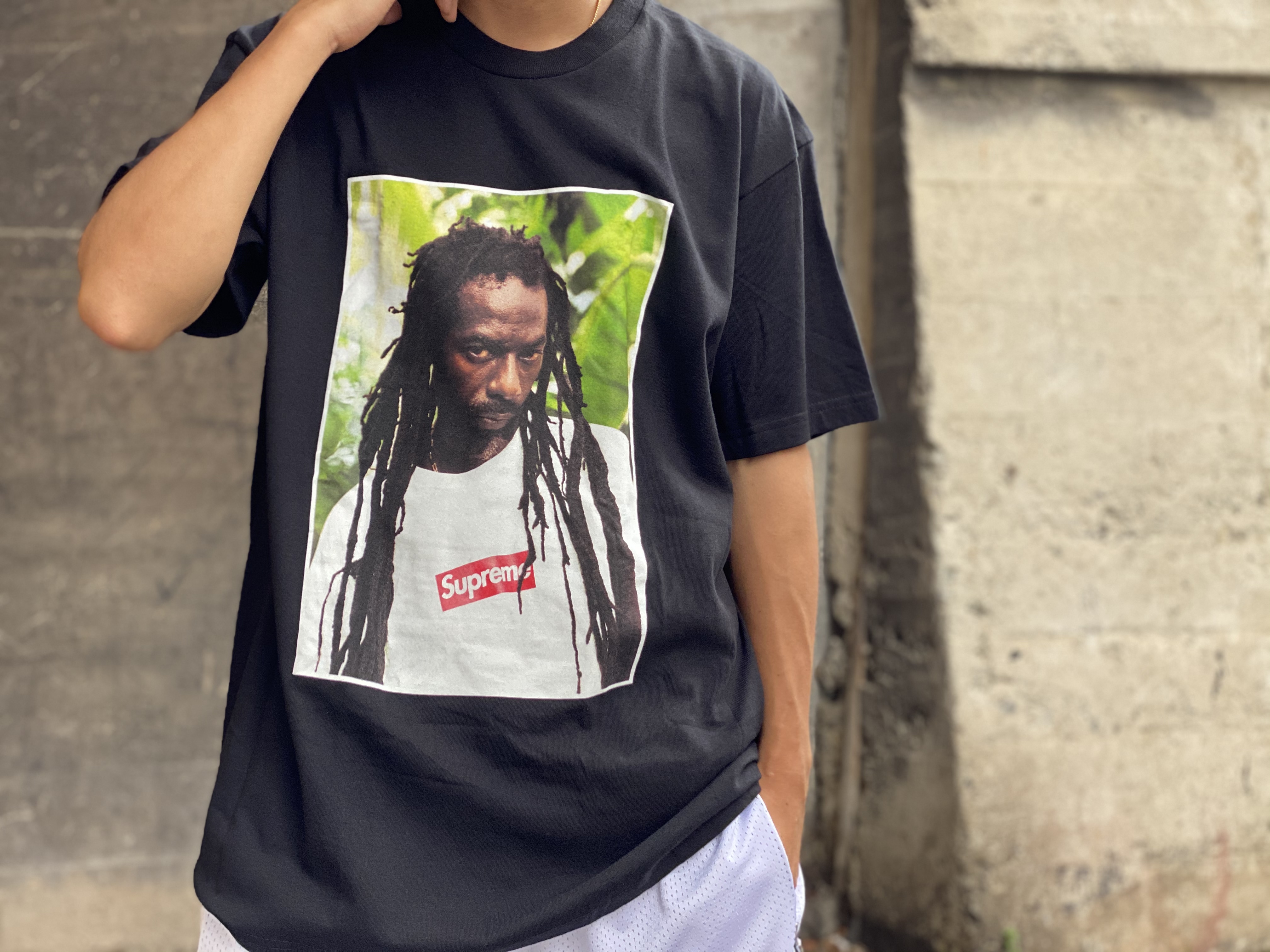 Supreme Buju Banton Tee 黒 Lサイズ-