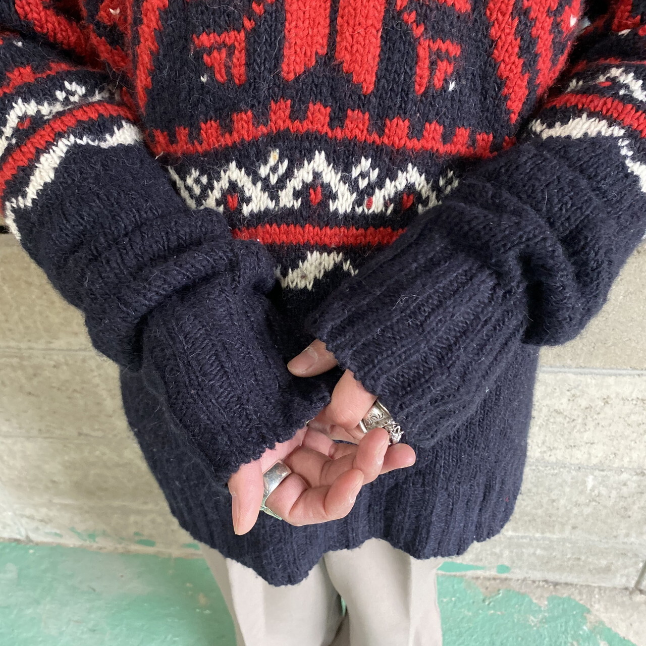 ポロラルフローレン ネイティブ柄 アルパカウールニットセーター メンズl 古着 Polo Ralph Lauren ブラック 黒 ニットセーター Cave 古着屋 公式 古着通販サイト