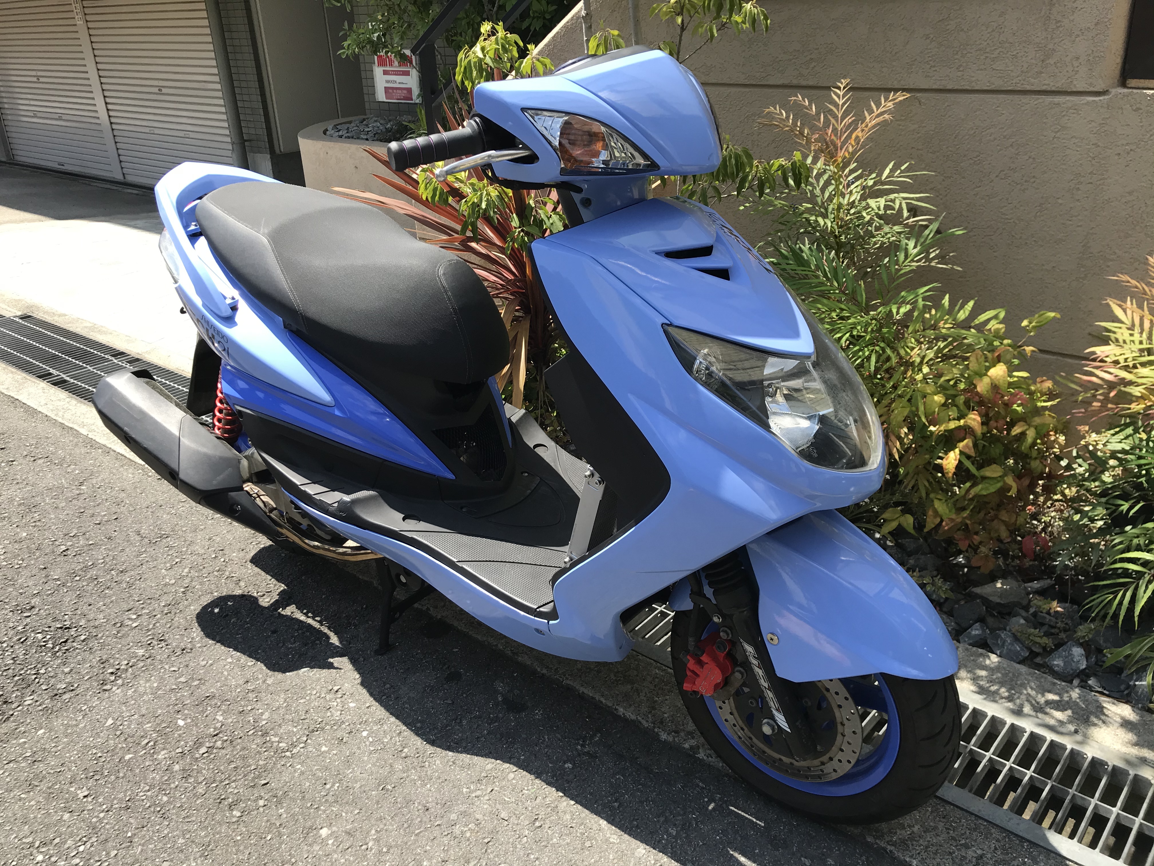 中古車 デモカー シグナスx エンジンフルチューン Tech21カラー 余裕のフロントアップ パワーウィリー ｓａｗａｄａ ｃｙｃｌｅ