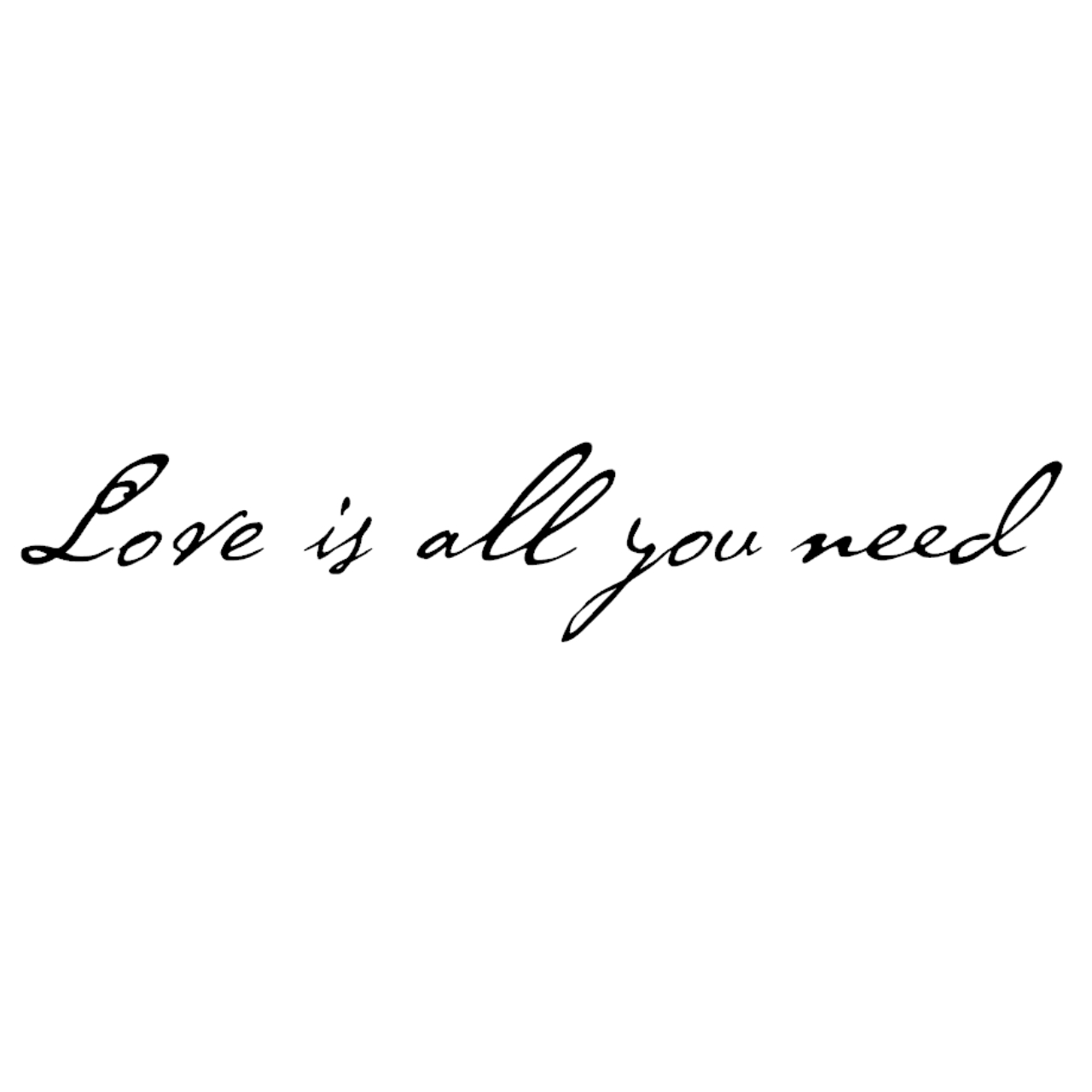 Iby アイバイ ウォールステッカー 名言 Love Is All You Need 愛さえあれば 黒 光沢 ステッカー シール 名言 ウォールステッカー 壁紙シール 日本語説明書付 Iby アイバイ ウォールステッカー 通販