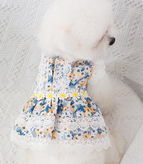 花柄 ドレス ワンピース 薄地 春夏 犬 ペット Candydogg