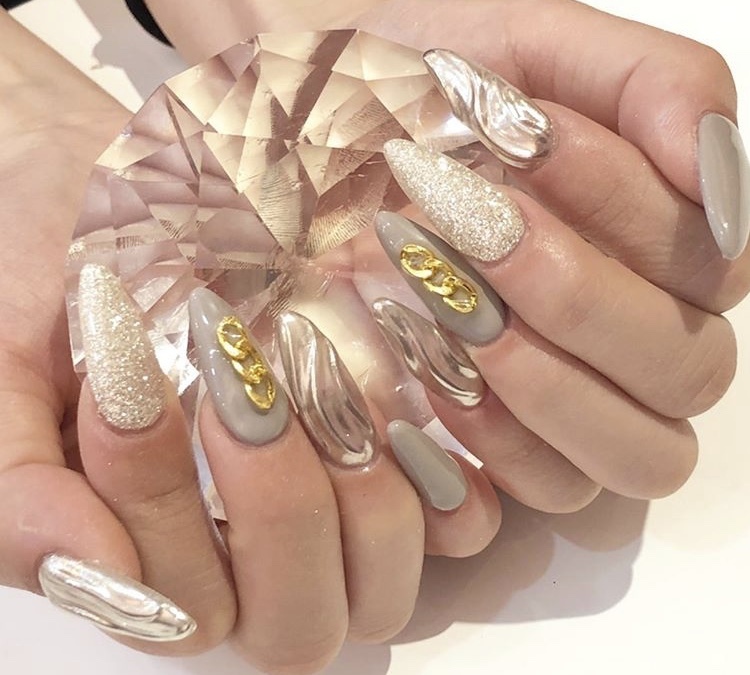 再入荷 特大10cmガラス ダイヤモンド ネイルサロン ネイルディスプレイ Glitter Coco