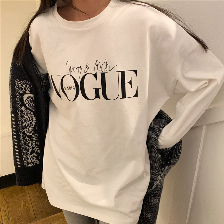 ゆうパケット対応 プリントロングtシャツ 全3色 ロンt トップス ルーズシャツ 英字シャツ 長袖 かわいい 人気 レディース 安い 韓国ファッション Sinsakumall