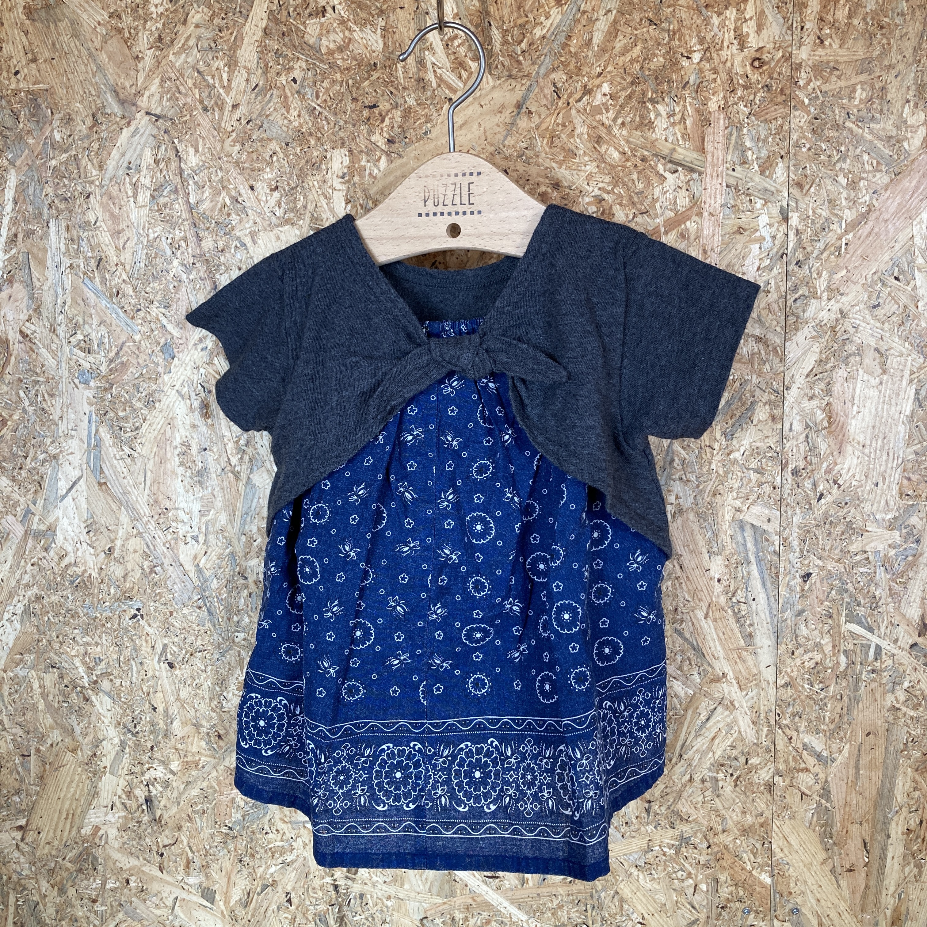 Denim Dungaree 21ss 432 130 140 トンプキンテンジク バンダナ リメイク Tee Puzzle