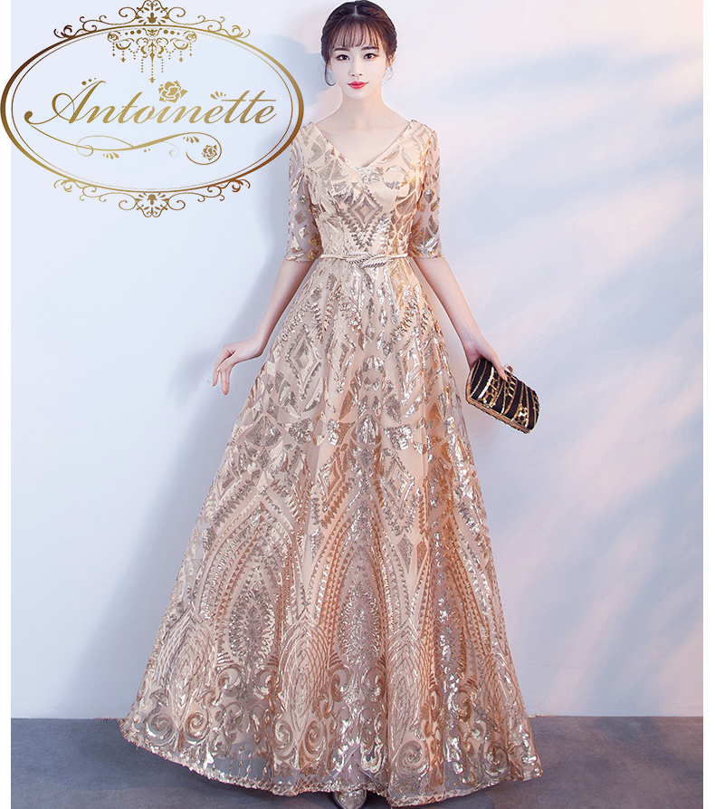 入荷中 ロングドレス イブニングドレス スパンコールドレス ロングワンピース Williamsav Com