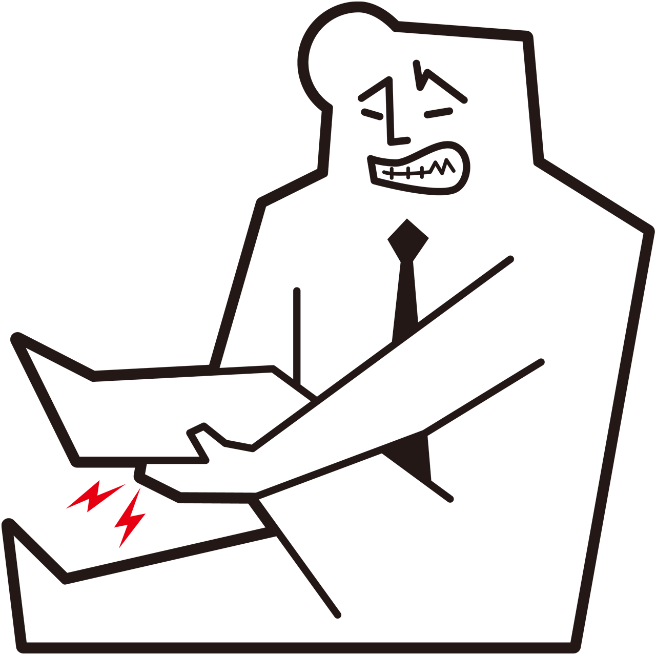 ふくらはぎが痛い男性会社員 Sozaido