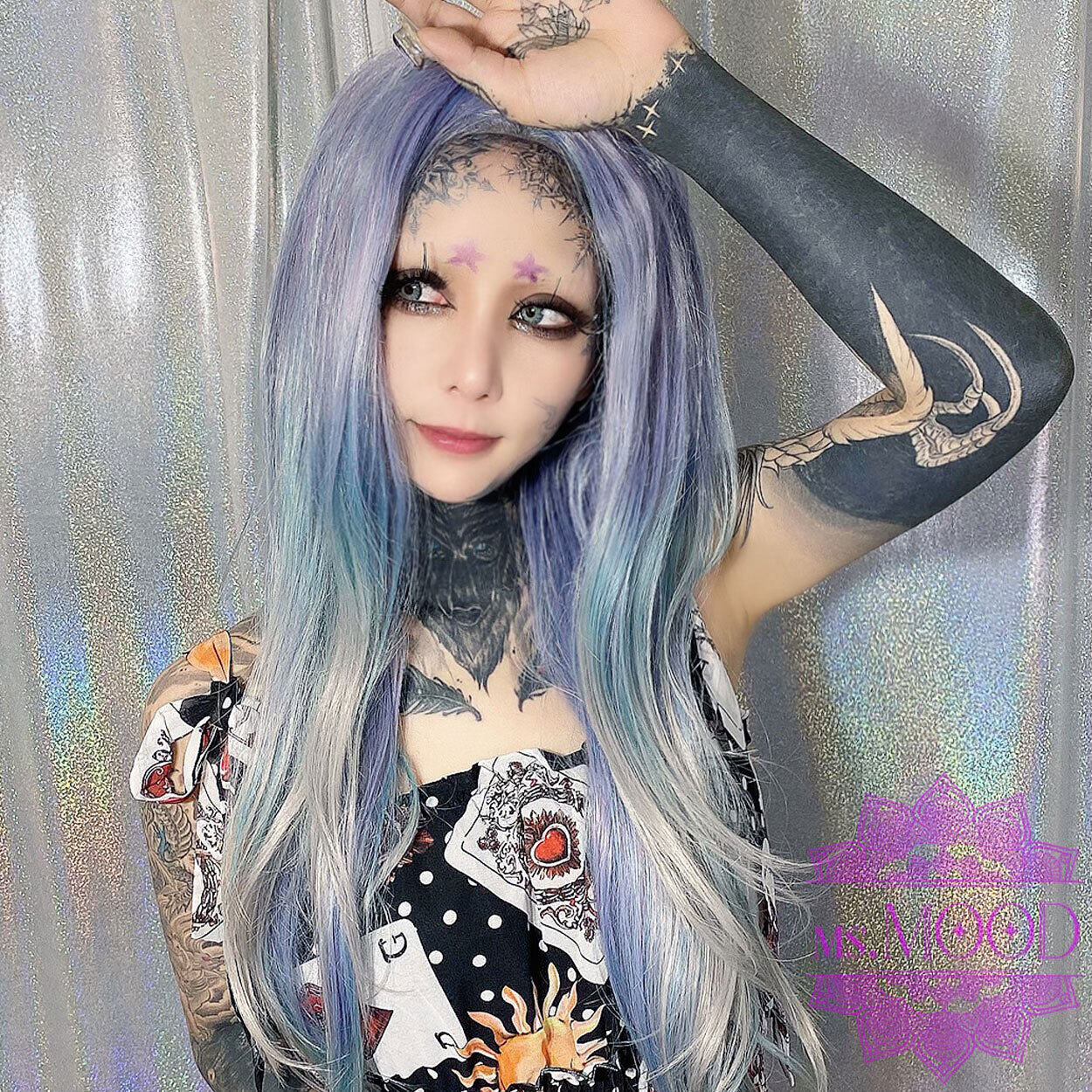 レースフロント マーメイドカラー4トーン ロングウィッグ ウィッグショップ Ms Mood