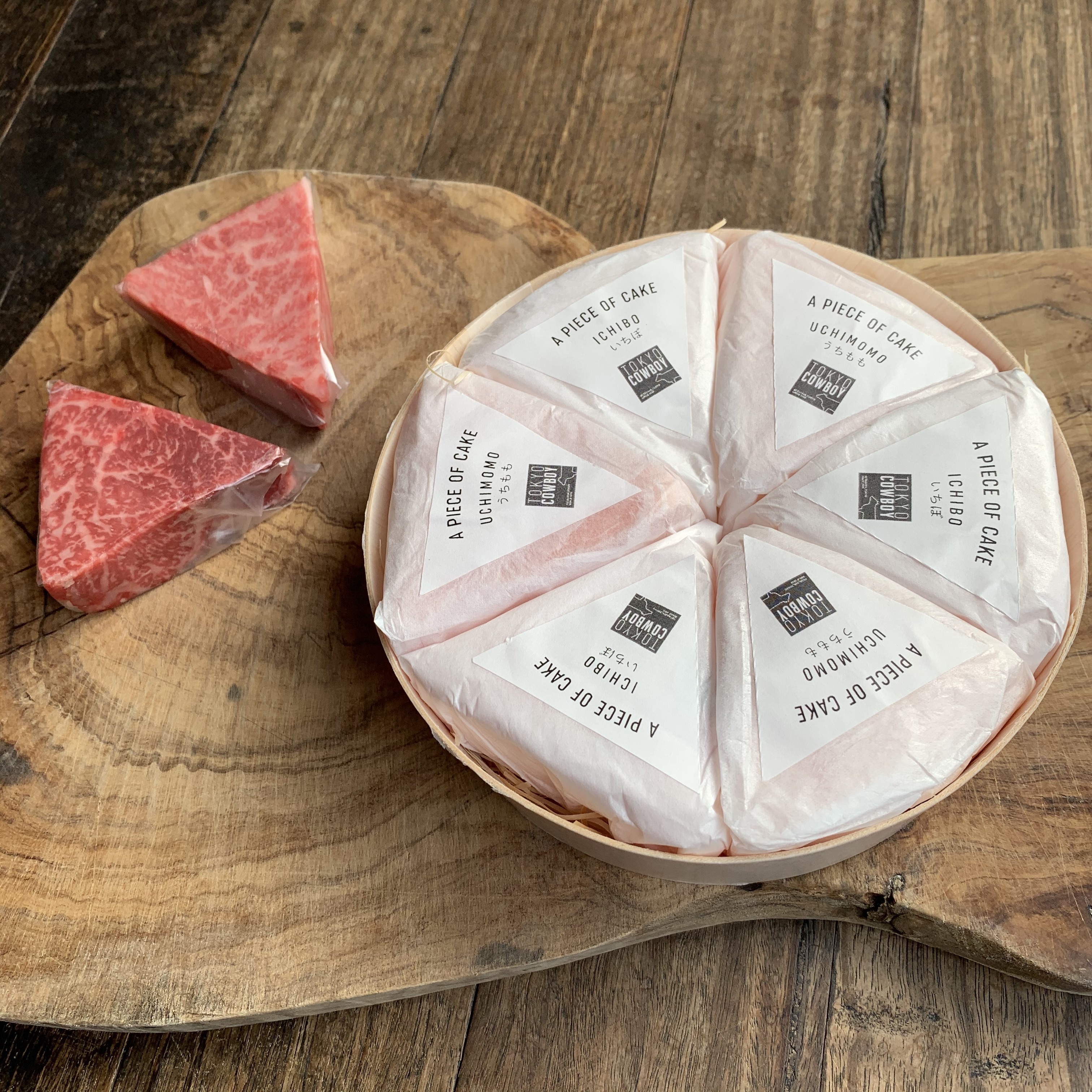 Happy Birthday Cake Shaped Steak Gift お誕生日用 ケーキ型カット 和牛ステーキ2種食べ比べ Tokyo Cowboy Happy Birthday Cake Shaped Steak Gift お誕生日用 ケーキ型カット 和牛ステーキ2種食べ比べ Tokyo Cowboy