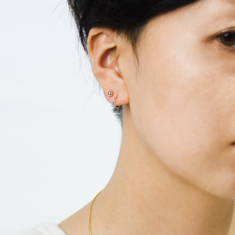 Base Amb Gf H0 Xsサイズ ゴールドフィルド 12kgf シルバー 925 ピアス ミニ 小さい 小ぶり フープ シンプル デイリー カジュアル フープピアス 男女兼用 ユニセックス メンズ レディース Amer Bijoux Amerbijoux