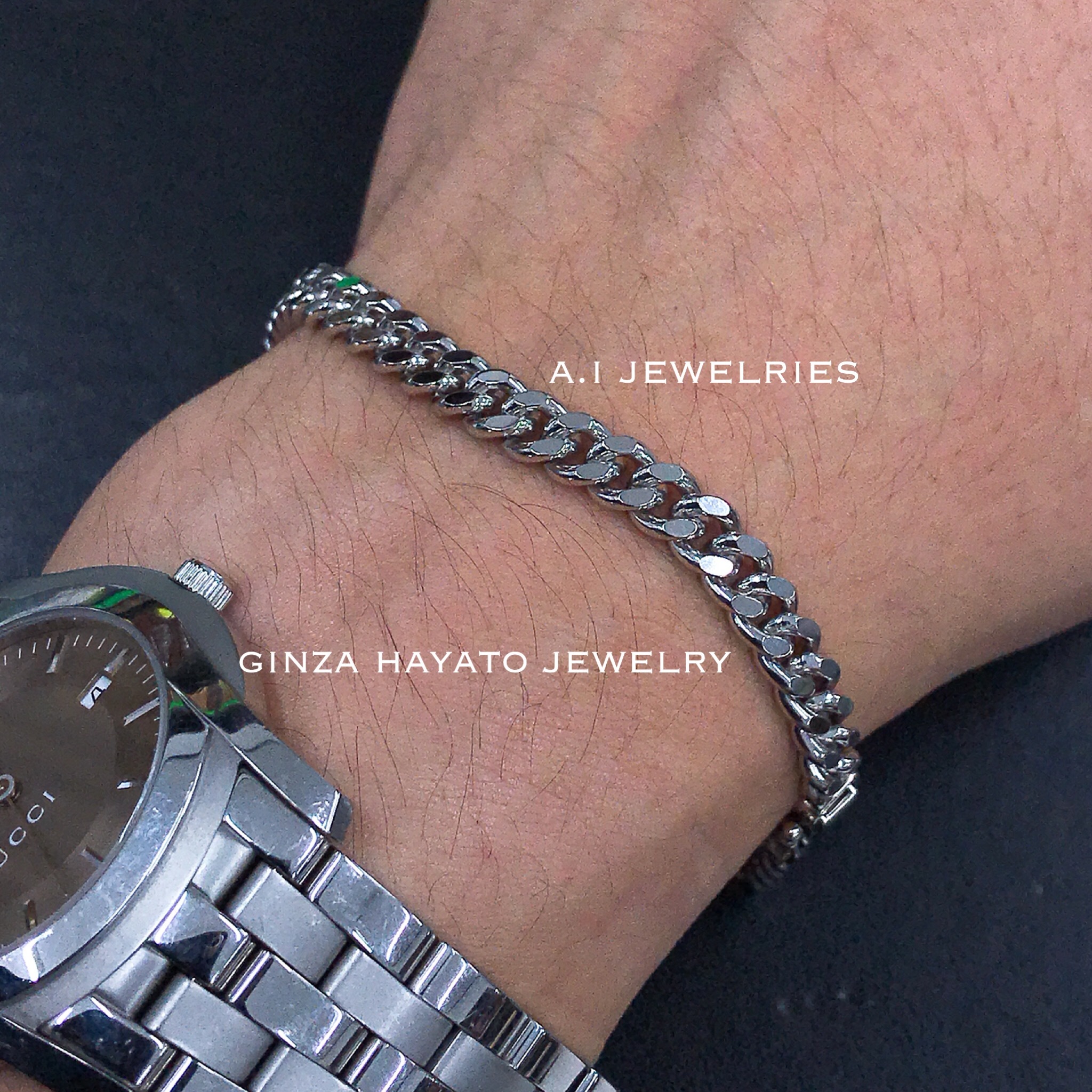 Pt850 プラチナ850 2面喜平 2cut Kihei 30g cm ブレスレット Bracelet A I Jewelries エイアイジュエリーズ